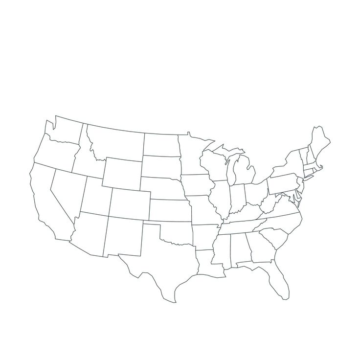Map of the United States showing target states